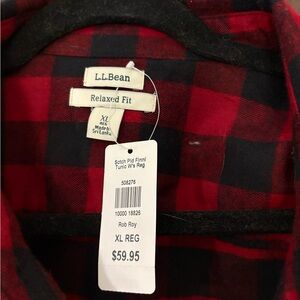 Women’s XL Buffalo Plaid LL Bean flannel - NWT